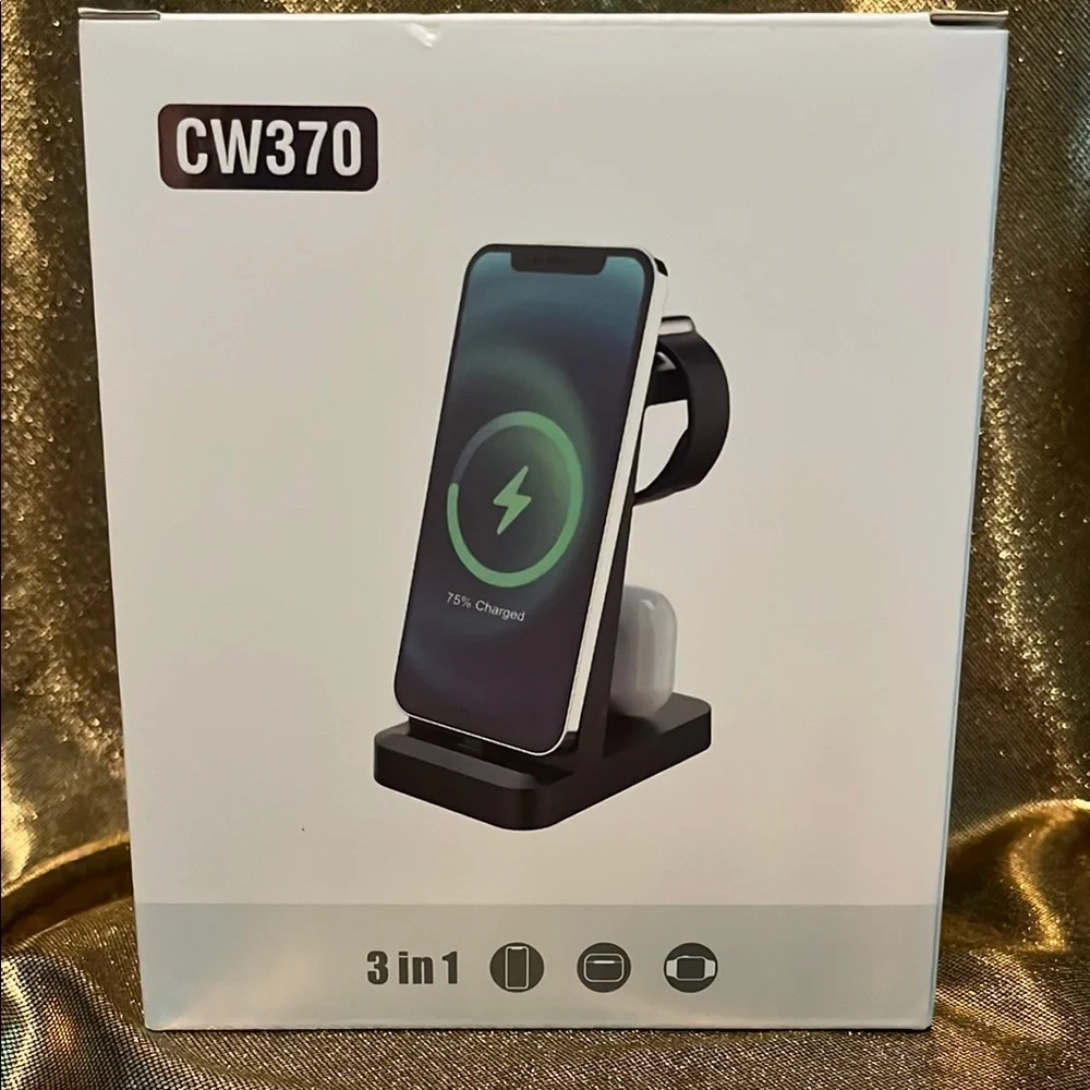 CW370 Black 3-in-1 Wireless Charger